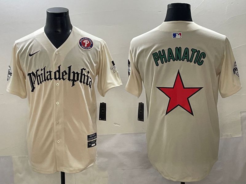 Men 2025 Philadelphia Phillies Blank Cream Five generations Joint Name Nike MLB Jersey style 2->san diego padres->MLB Jersey